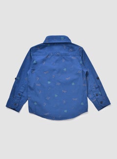 Zarafa Casual Printed Long Sleeves Shirt Blue  - Image 2