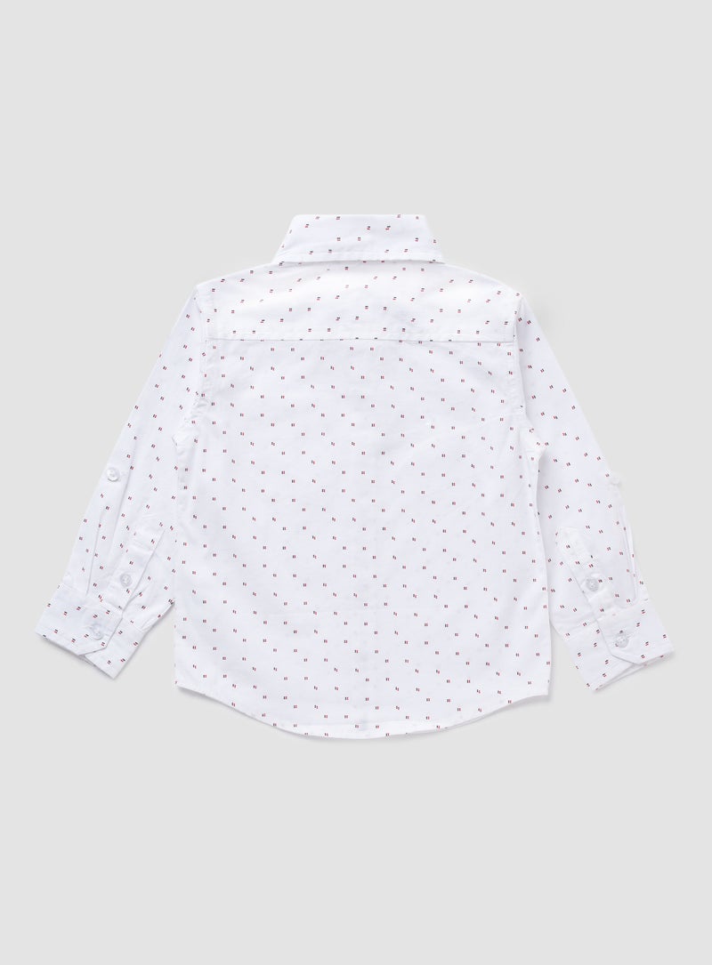 Zarafa Baby Boys Collared Neck Long Sleeve Shirt White  - Image 2