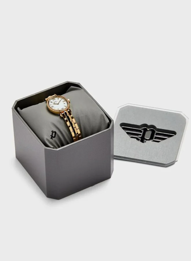 POLICE Olinville Oval Shape Stainless Steel Analog Wrist Watch 30 mm - Gold - P 16045LSG-28M