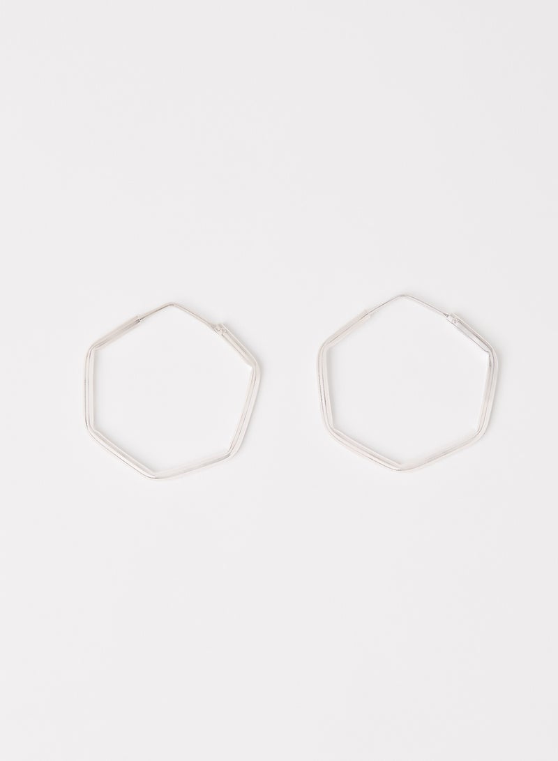 KINGSLEY RYAN - Hexagon Hoop Earrings - Image 1