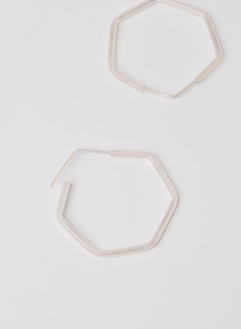 KINGSLEY RYAN - Hexagon Hoop Earrings - Image 1