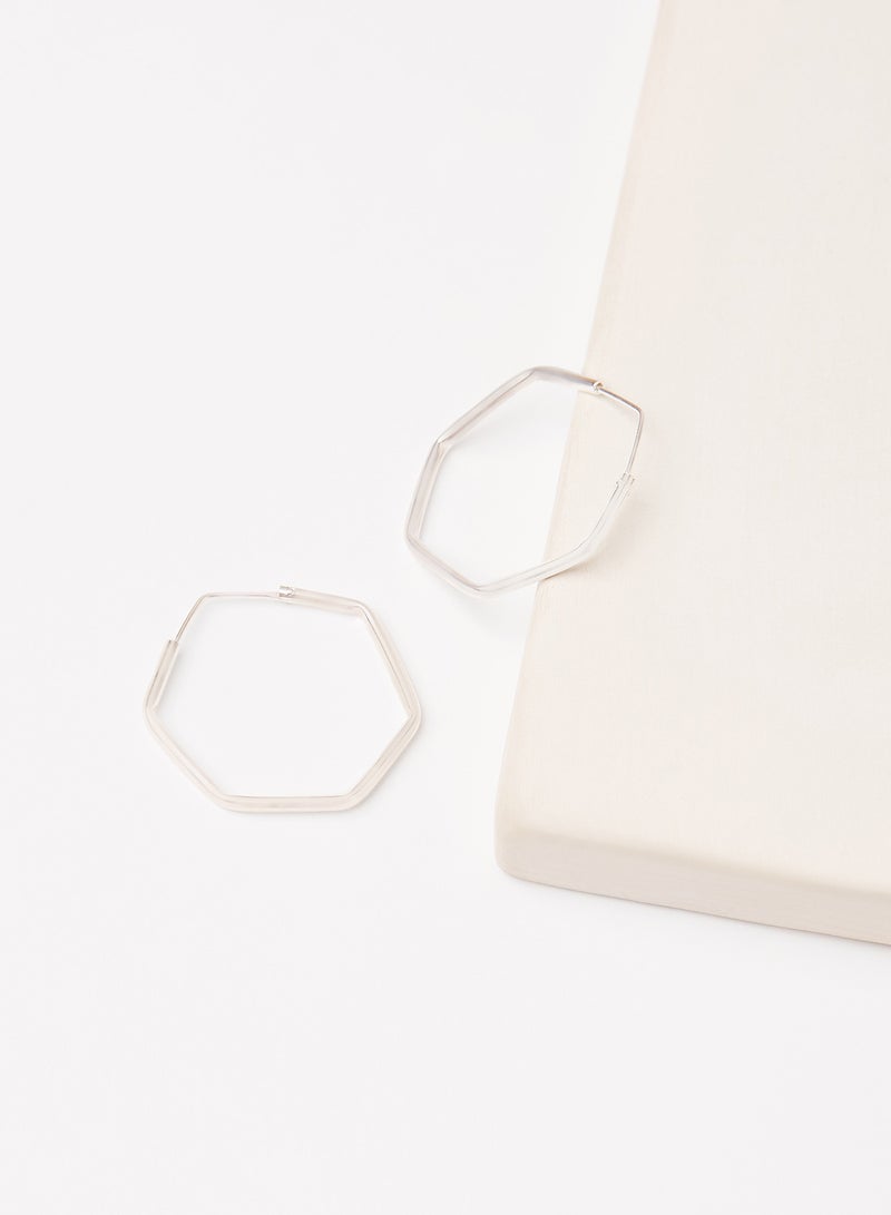 KINGSLEY RYAN - Hexagon Hoop Earrings - Image 1