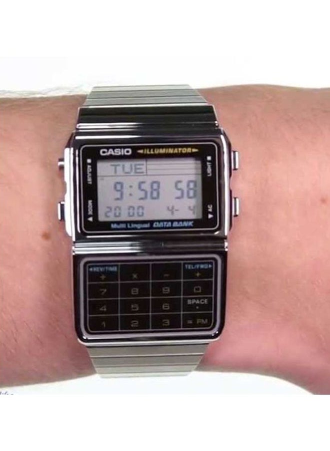 Men's Data Bank Digital Watch DBC-611-1DF - 47 mm - Silver