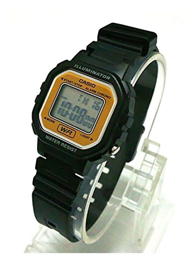 كاسيو ساعة يد رقمية بسوار من الراتينج طراز LA-20WH-9A - قياس 35 مم - لون أسود للنساء - Image 5