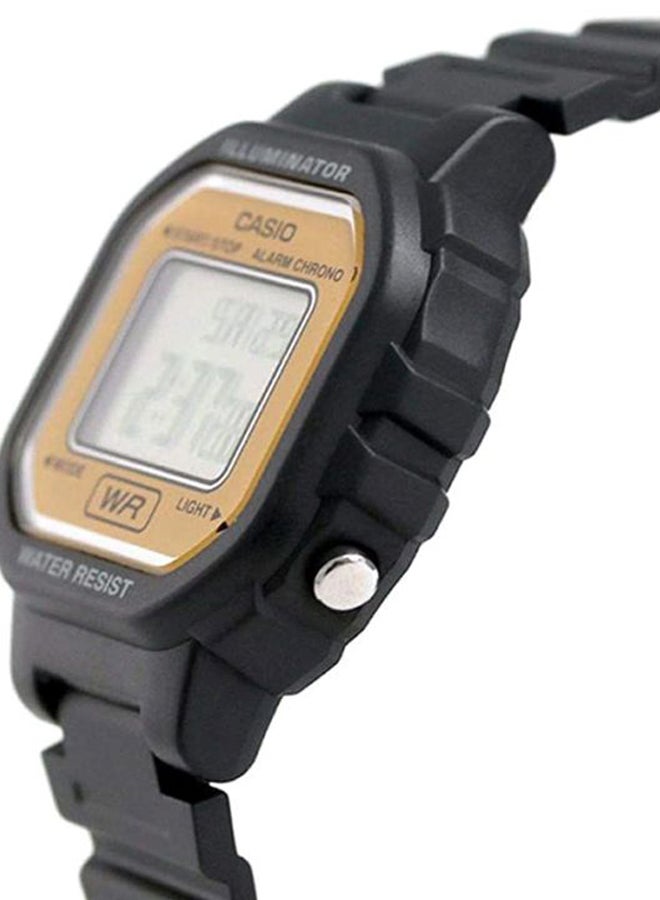 كاسيو ساعة يد رقمية بسوار من الراتينج طراز LA-20WH-9A - قياس 35 مم - لون أسود للنساء - Image 3