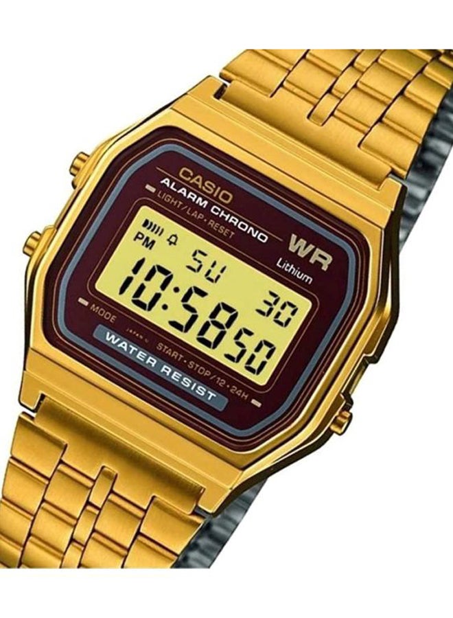 CASIO Water Resistant Digital Watch A159WGEA-5EF - 33 mm - Gold - Image 5