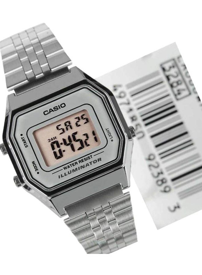 CASIO Women's Youth Water Resistant Digital Watch LA680WA-7DF - 29 mm - Silver - Image 4