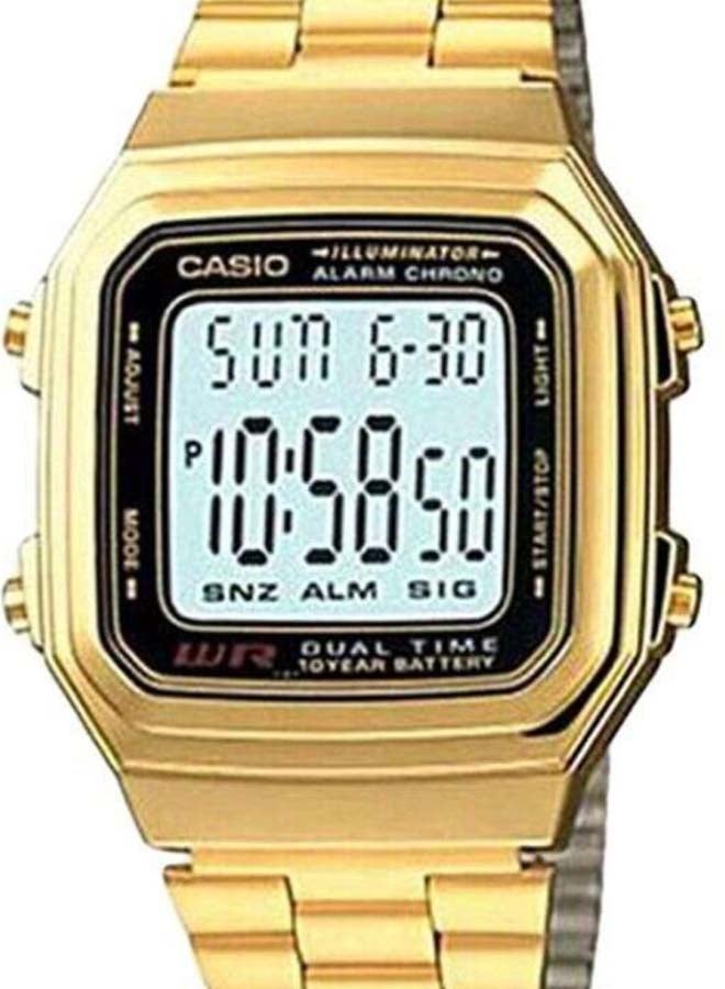 CASIO Men's Stainless Steel Digital Wrist Watch A178WGA-1ADF - 34 mm - Gold - Image 4