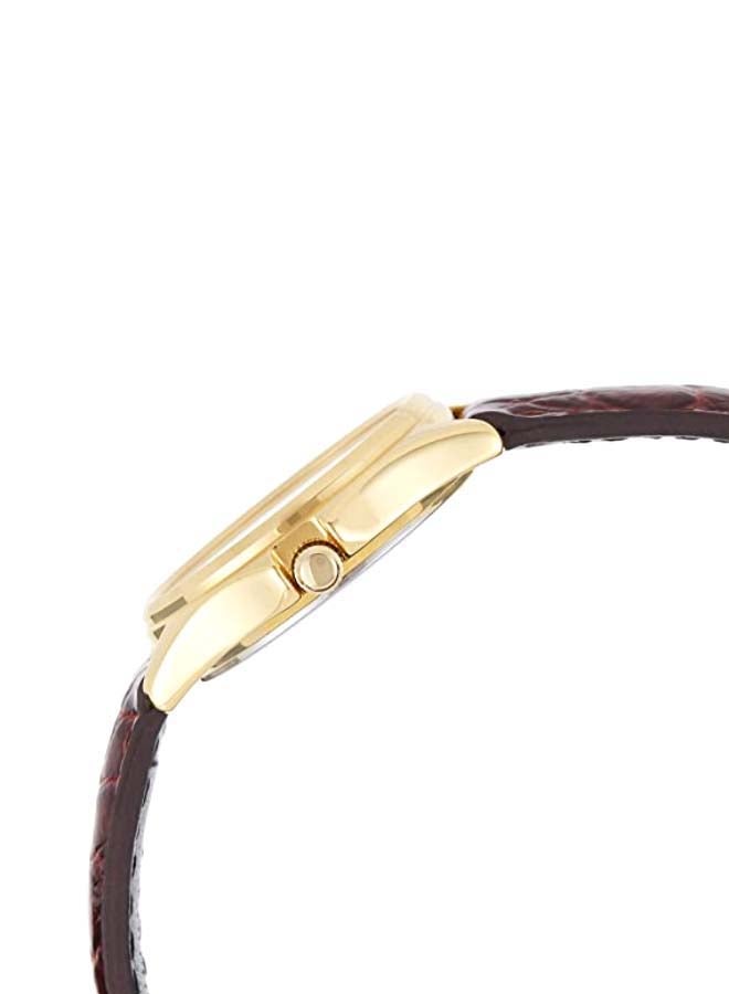 كاسيو طقم ساعة يد كوارتز بعقارب وسوار من الجلد طراز MT/ 1183Q-7A - مقاس 39 مم - لون بني - Image 4