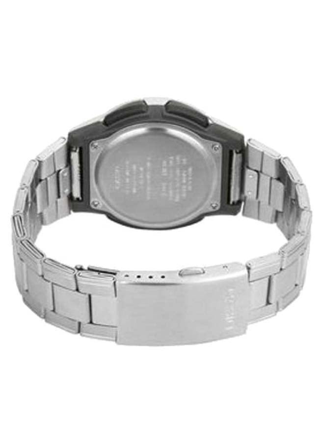 كاسيو ساعة يد كوارتز بعقارب ورقمية من كومبينيشن طراز AW-80D-1AVDF - 47 مم - فضي للرجال - Image 2