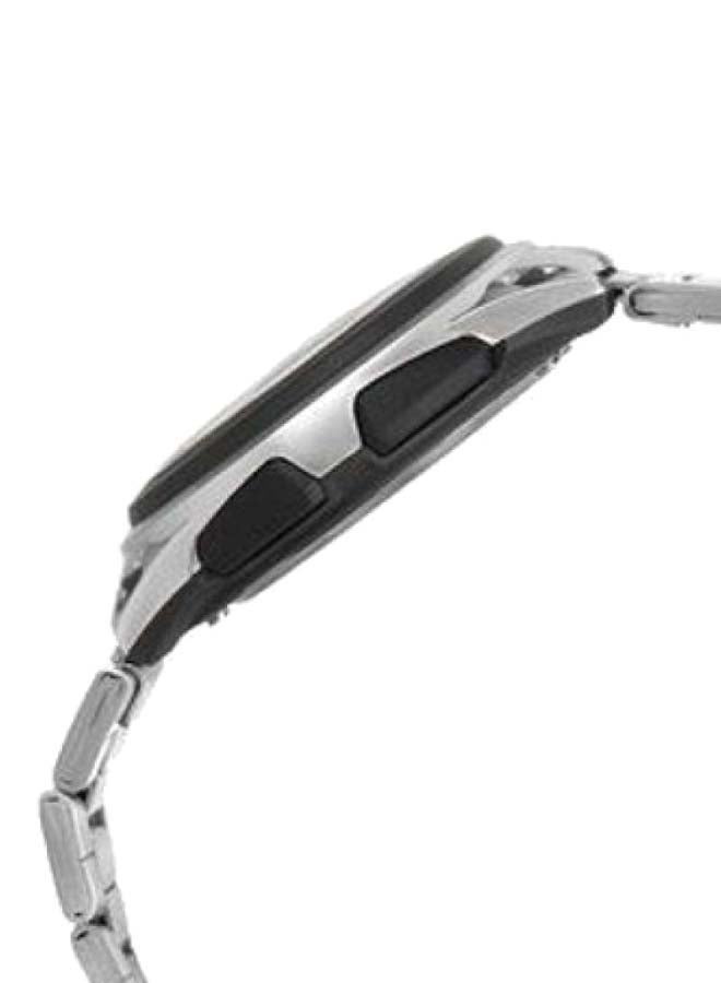 كاسيو ساعة يد كوارتز بعقارب ورقمية من كومبينيشن طراز AW-80D-1AVDF - 47 مم - فضي للرجال - Image 3