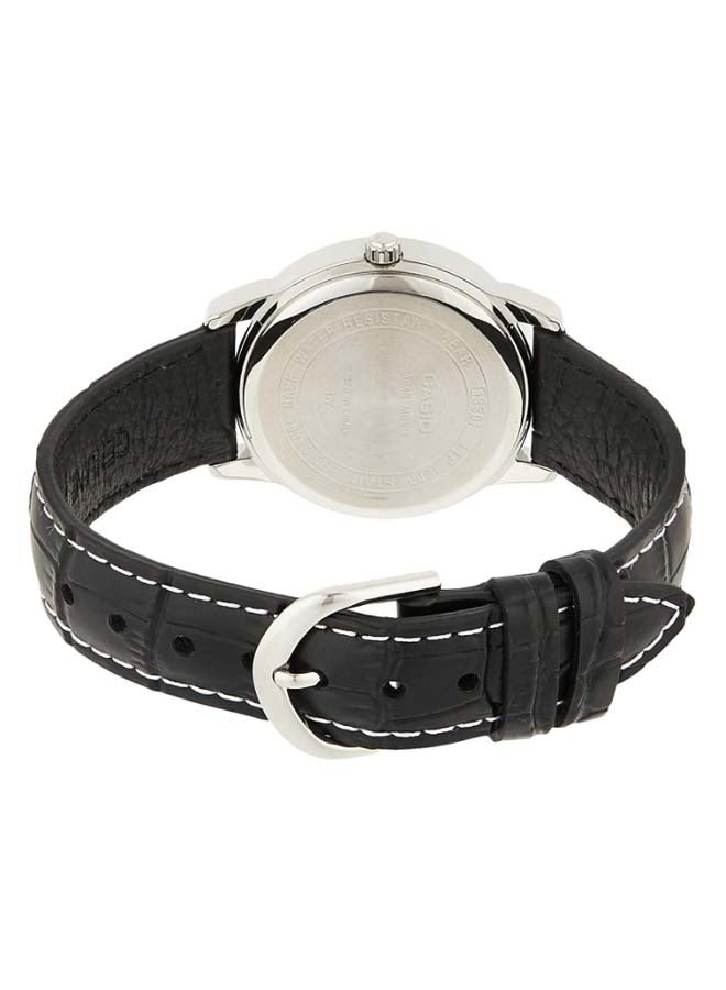 كاسيو ساعة يد بعقارب إنتيسر كوارتز طراز LTP-1303L-1AVDF - 30 مم - أسود للرجال - Image 2