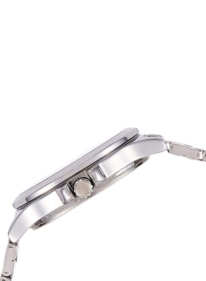 كاسيو ساعة يد إنتيسر كوارتز بعقارب طراز LTP-V300D-4AUDF - 33 مم - فضي للنساء - Image 4