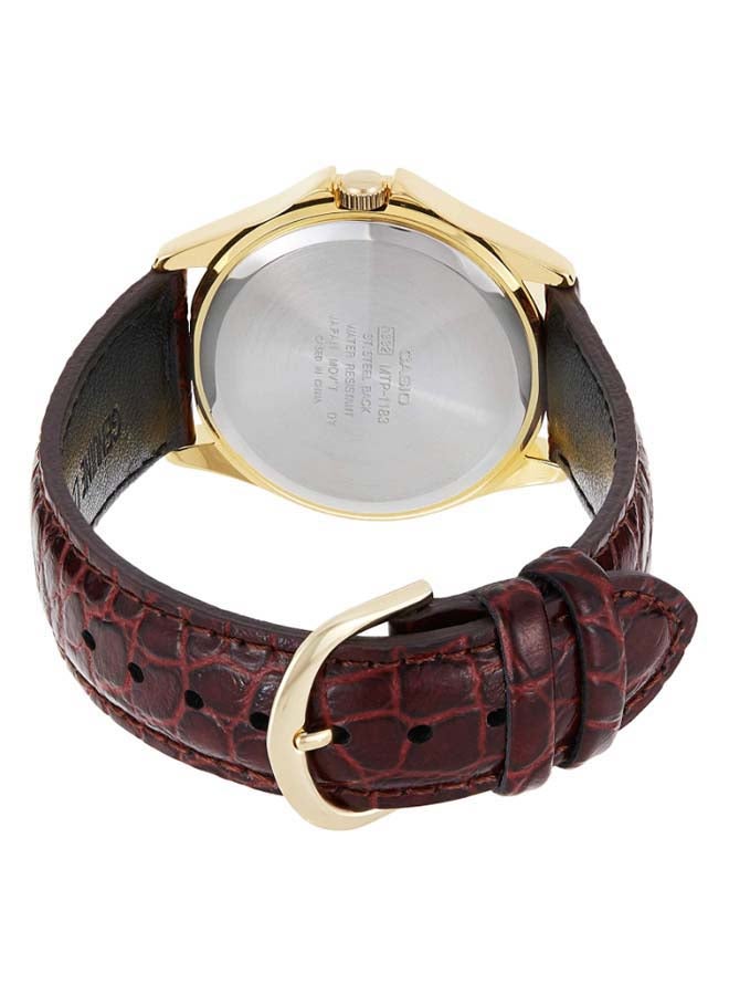 CASIO Women's Leather Quartz Analog Watch MTP-1183Q-7ADF - 39 mm - Dark Brown - Image 2