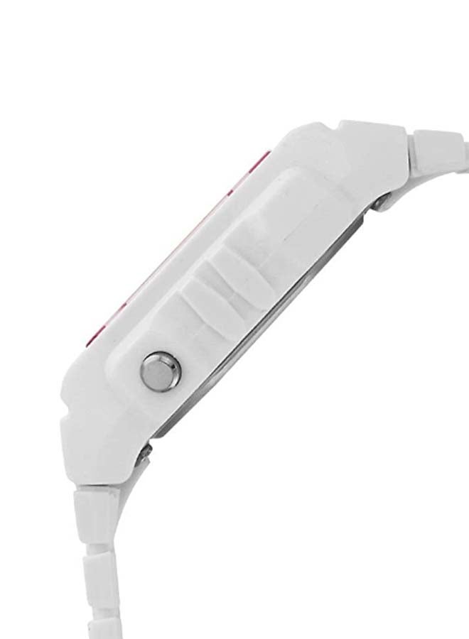 كاسيو ساعة يد رقمية كوارتز بسوار من الراتينج طراز W-215H-7A2VDF - مقاس 44 مم - لون أبيض للنساء - Image 5