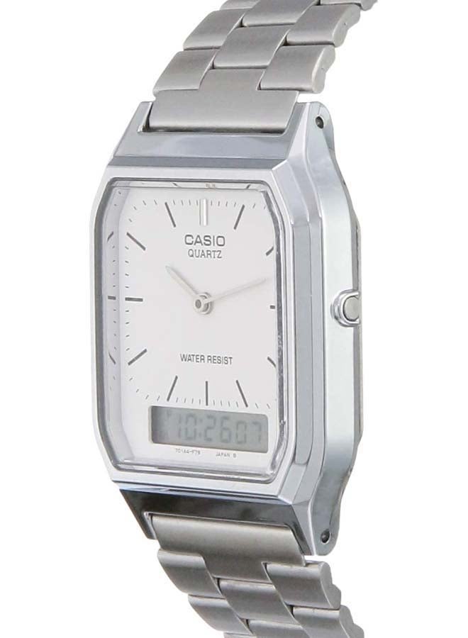 CASIO Men's Vintage Analog & Digital Watch Aq230a-7D - 39 mm - Silver - Image 3