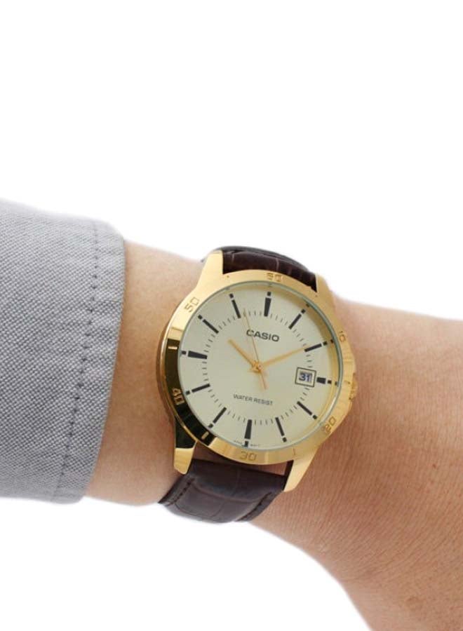 كاسيو ساعة يد رسمية بعقارب طراز MTP-V004GL-9A - قياس 40 مم - لون بني للرجال - Image 5