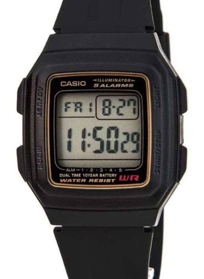 CASIO - Men's Function Alarm Digital Quartz Watch F201WA-9A - 34 mm - Black - Image 1