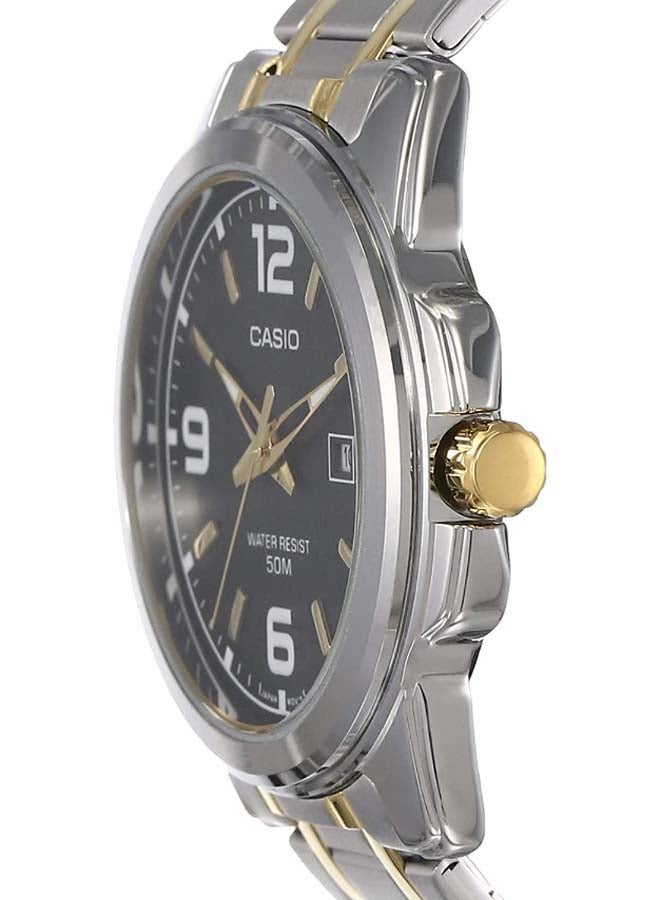 كاسيو ساعة يد بعقارب وسوار من الإستانلس ستيل طراز MTP1314SG للرجال - Image 3