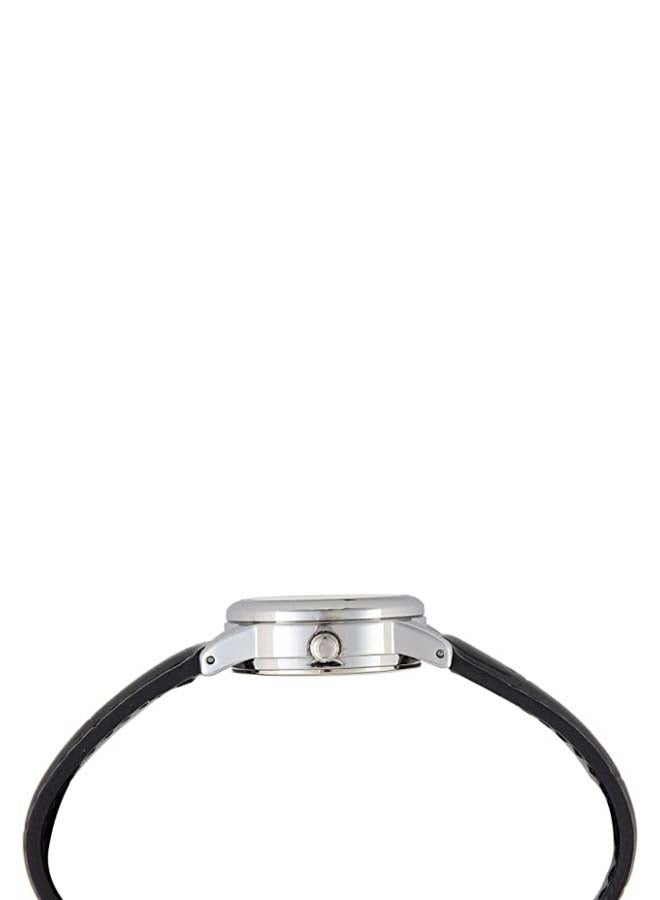 كاسيو ساعة يد بعقارب وسوار من الجلد طراز LTP-V002L-1B - مقاس 25 مم - لون أسود للنساء - Image 4