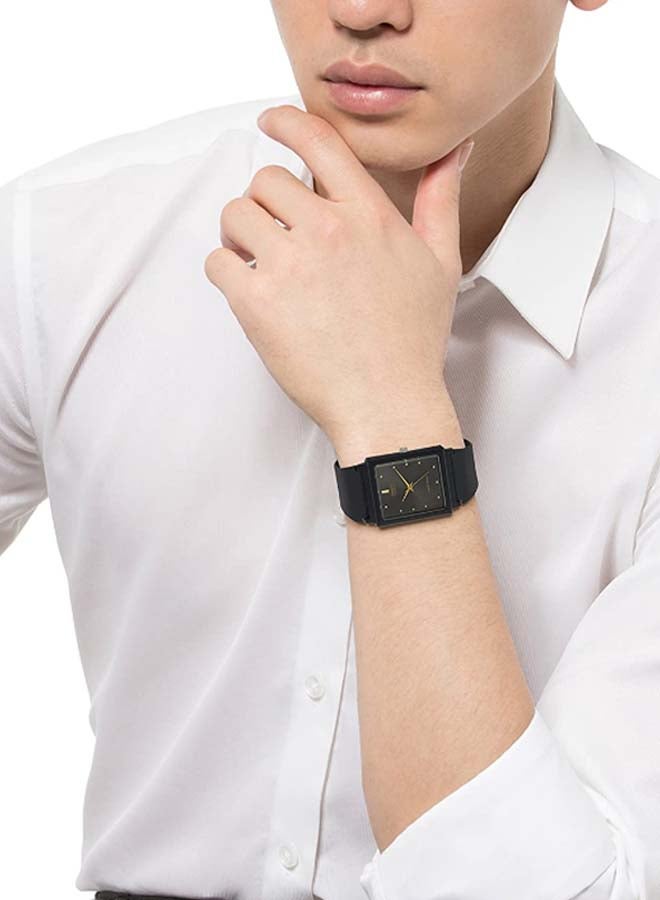 كاسيو ساعة يد بعقارب وبسوار من السيليكون طراز MQ-38-1A - قياس 27 مم - لون أسود للرجال - Image 5