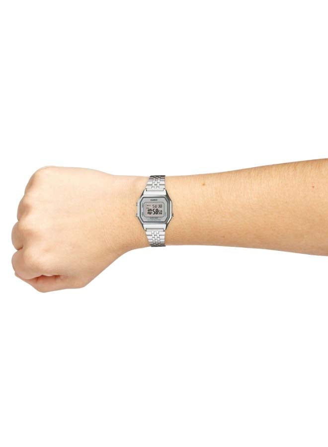 CASIO Women's Illuminator Digital Watch LA680WA-7DF - 29 mm - Silver  - Image 5