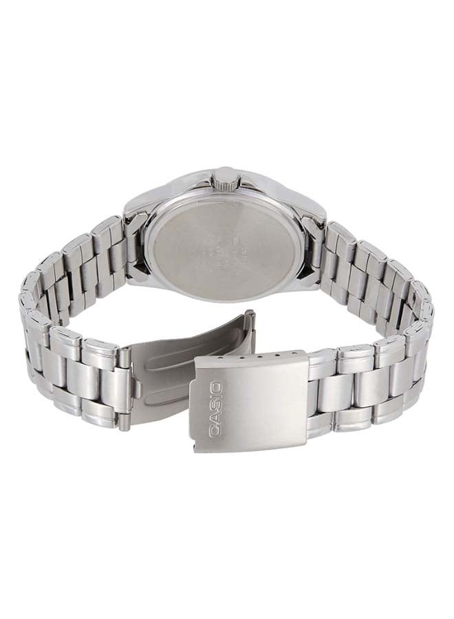 كاسيو ساعة يد بعقارب وسوار من الإستانلس ستيل طراز LTP-1215A-1ADF( مقاس 28 مم - لون فضي للنساء - Image 4