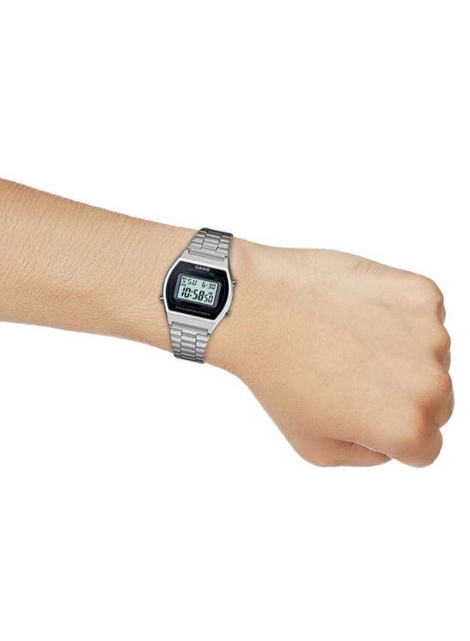 كاسيو ساعة يد رقمية بسوار من الإستانلس ستيل طراز B640WD-1AV - قياس 35 مم - لون فضي للنساء - Image 5