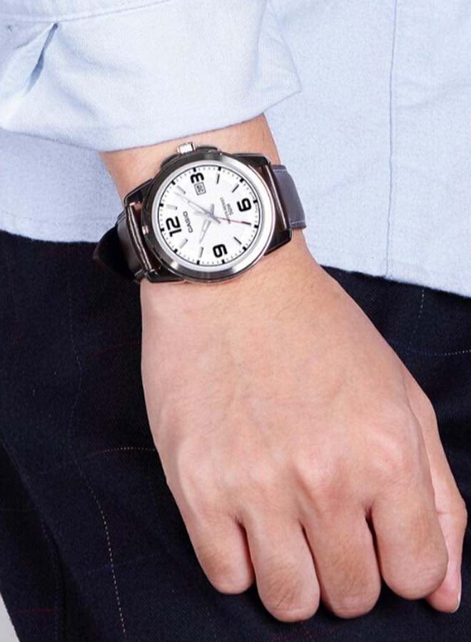CASIO Men's Leather Analog Watch MTP-1314L - Image 5