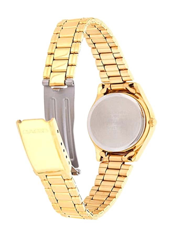 كاسيو ساعة يد بعقارب وسوار من الإستانلس ستيل طراز LTP-1275G-9 - قياس 26 مم - لون ذهبي للنساء - Image 3