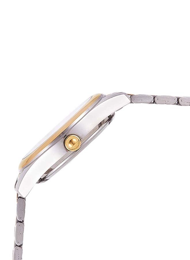 كاسيو ساعة يد بعقارب وسوار من الإستانلس ستيل طراز LTP1129G-7BRDF - 30 مم - فضي/ذهبي للنساء - Image 2