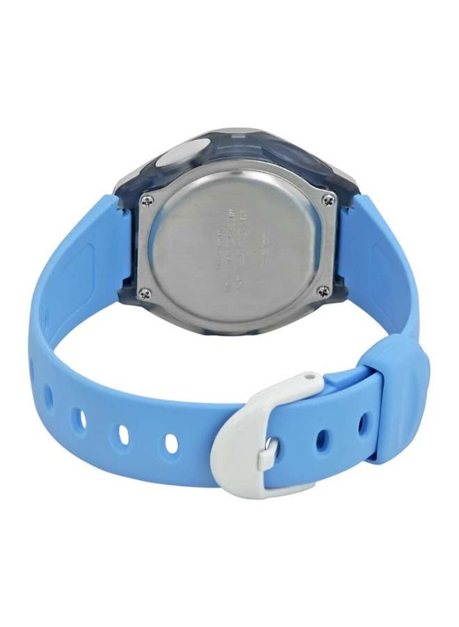 كاسيو ساعة يد رقمية بسوار من الراتينج طراز LW-200-2BV - 35 مم - أزرق سماوي للنساء - Image 2