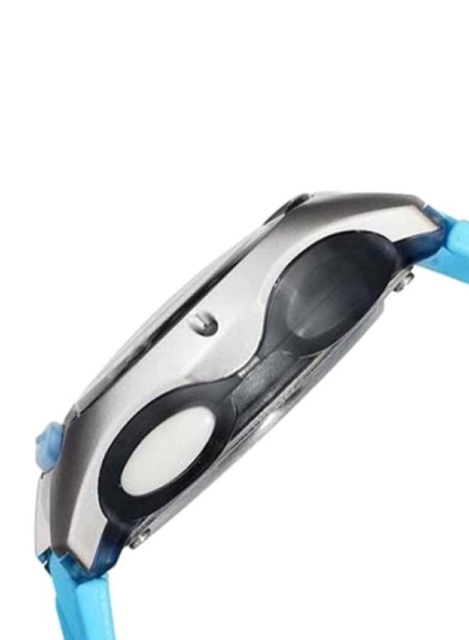 كاسيو ساعة يد رقمية بسوار من الراتينج طراز LW-200-2BV - 35 مم - أزرق سماوي للنساء - Image 3