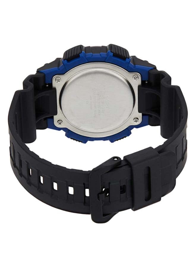 كاسيو ساعة يد رقمية بسوار من الراتينج طراز W-736H-2AV - قياس 47 مم - لون أسود - Image 2