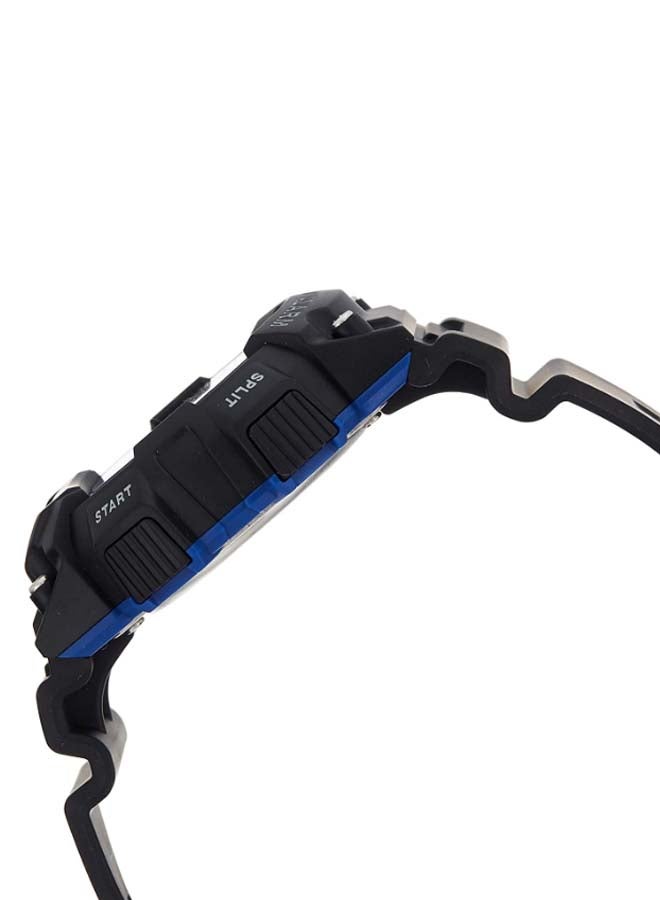 كاسيو ساعة يد رقمية بسوار من الراتينج طراز W-736H-2AV - قياس 47 مم - لون أسود - Image 3