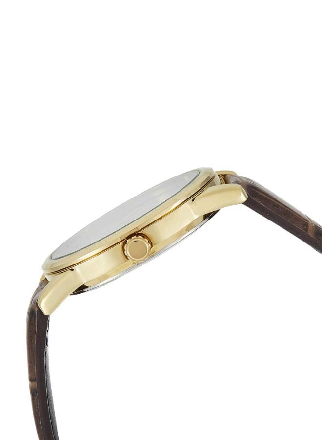 CASIO Men's Leather Analog Watch MTP-V001GL-7 - 45 mm - Brown - Image 3