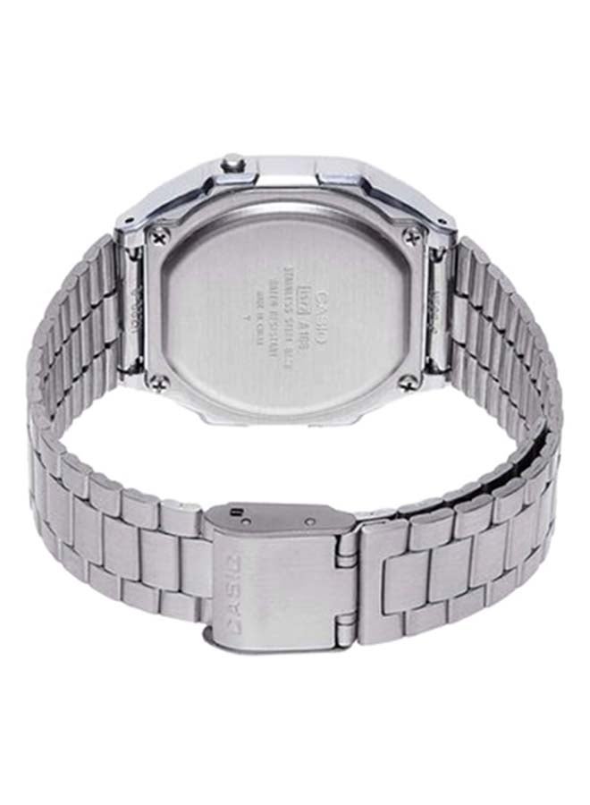 كاسيو ساعة يد رقمية كلاسيكية طراز A168WA-1 - مقاس 32 مم - لون فضي للرجال - Image 3