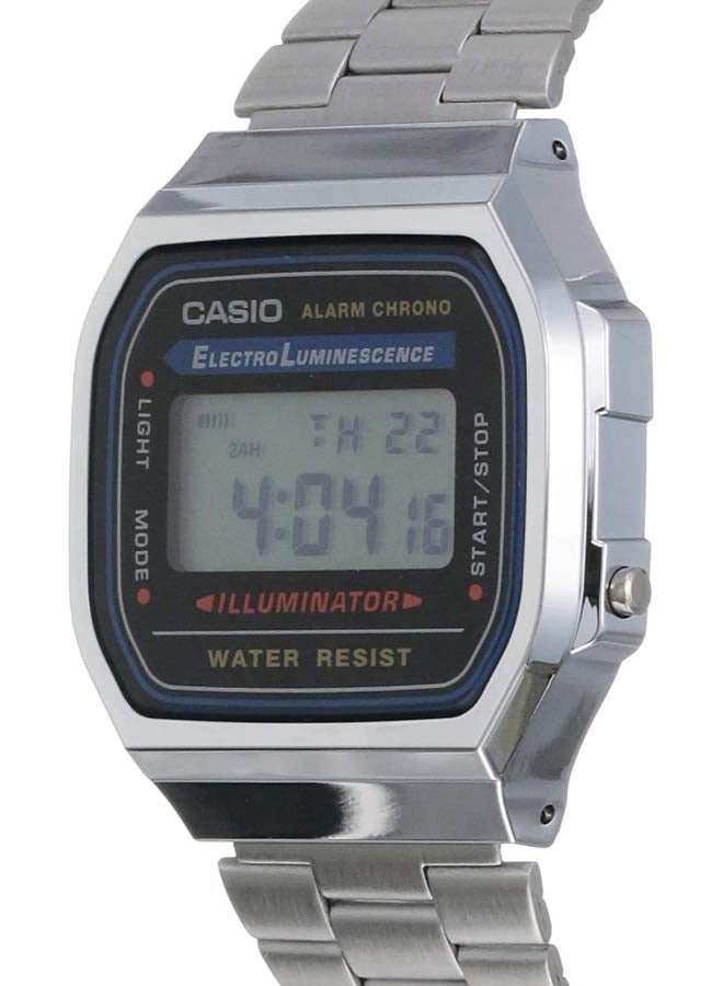كاسيو ساعة يد رقمية بسوار من الإستانلس ستيل طراز A168WA-1WDF - مقاس 36 مم - لون فضي للرجال - Image 3