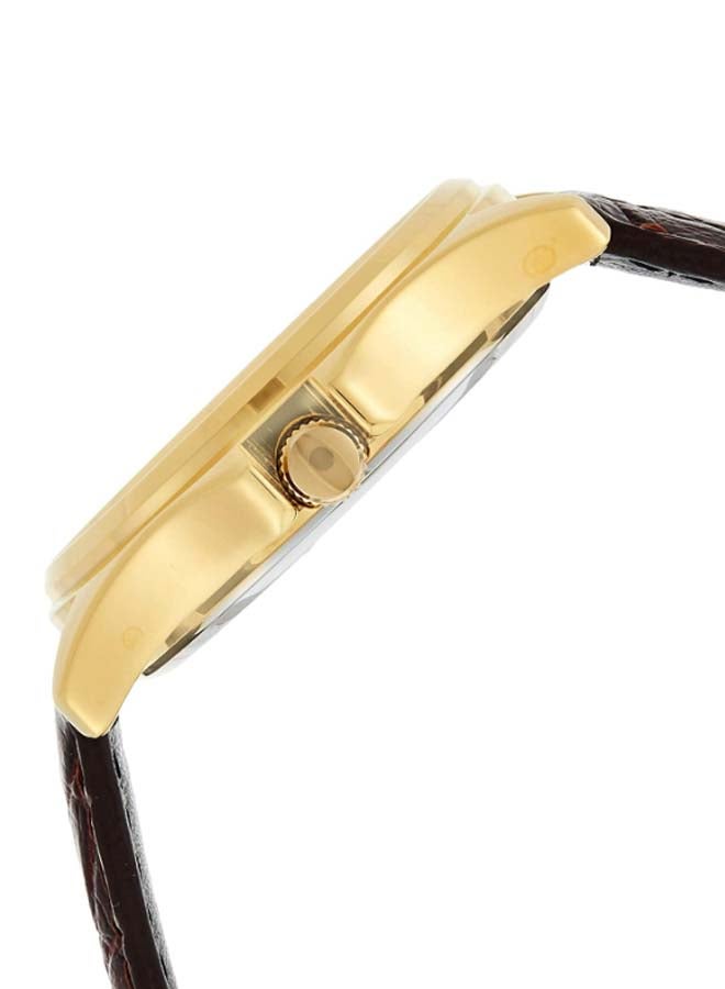 كاسيو ساعة يد بعقارب وسوار من الجلد طراز LTP-1183Q-9A - مقاس 32 مم - لون بني للنساء - Image 3