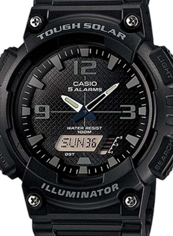 كاسيو ساعة يد بعقارب وسوار من الراتينج طراز AQ-S810W-1A2 - قياس 47 مم - لون أسود للرجال - Image 3