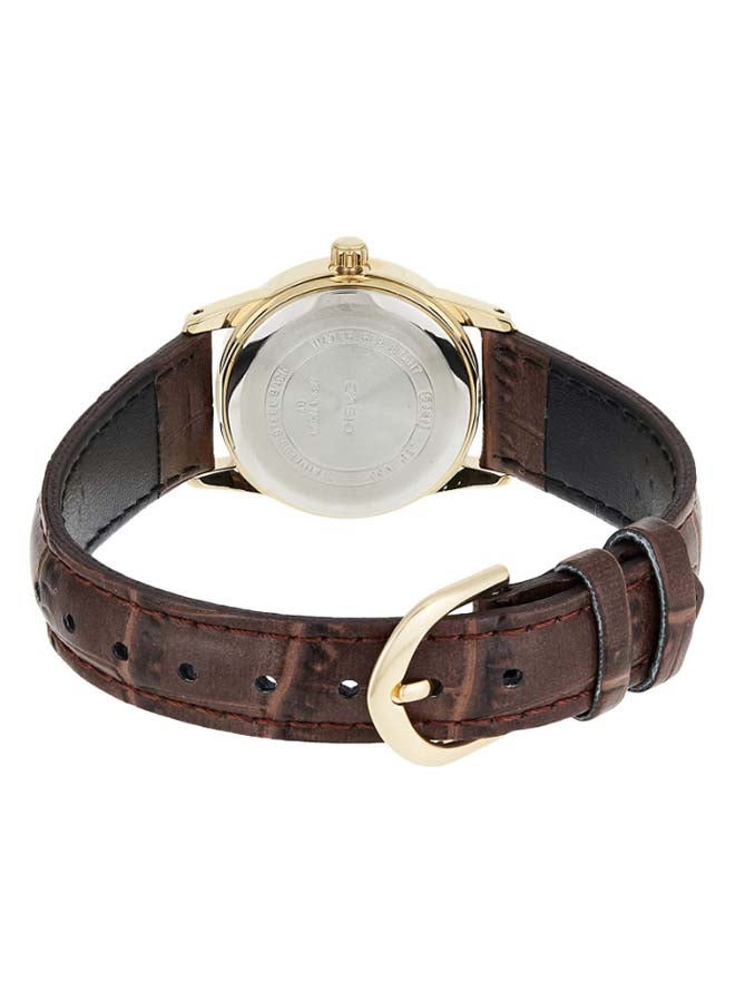 CASIO Women's Water Resistant Analog Watch LTP-V001GL-1 - 25 mm - Brown - Image 2