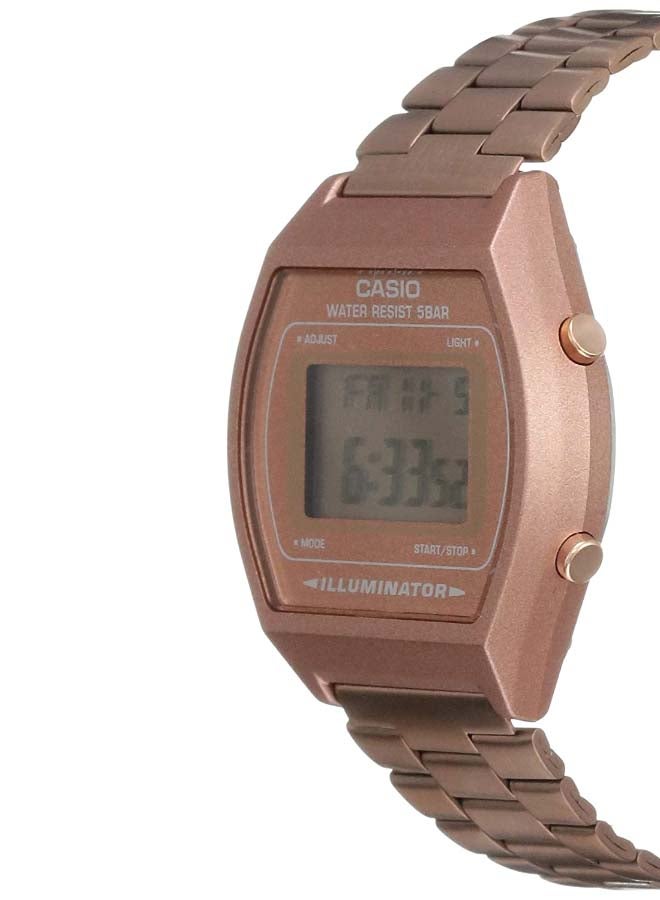 كاسيو ساعة يد رقمية مقاومة للماء طراز B-640WC-5 - مقاس 34 مم - لون ذهبي وردي - Image 2
