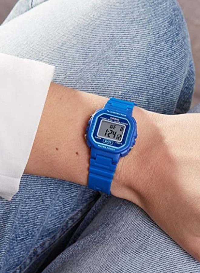 كاسيو ساعة يد رقمية مقاومة للماء طراز LA-20WH-2AEF - 35 مم - أزرق للنساء - Image 3