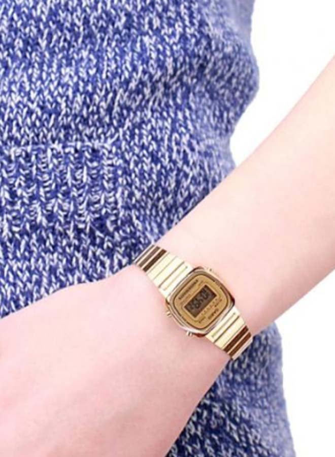 CASIO women Water Resistant Digital Watch LA-670WG-9 - 25 mm - Gold - Image 4