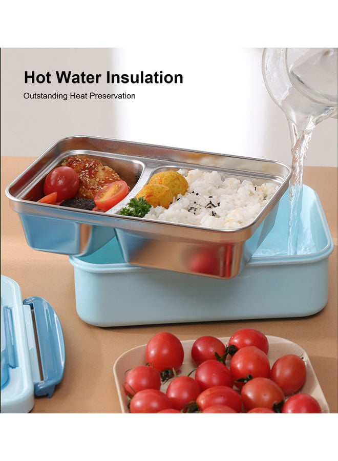 Portable Lunch Box Blue 21.3x14.5x7.5cm