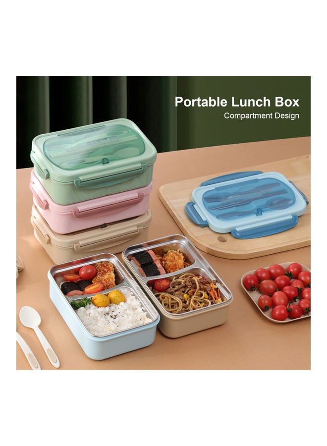 Portable Lunch Box Blue 21.3x14.5x7.5cm
