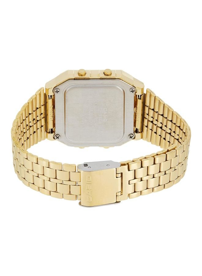 كاسيو ساعة يد رقمية طراز A500WGA-1DF مقاس 34 مم - لون ذهبي للرجال - Image 2