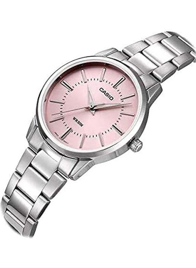 كاسيو ساعة يد بعقارب إنتيسر طراز LTP-1303D-4A - مقاس 36 مم - فضي للنساء - Image 5