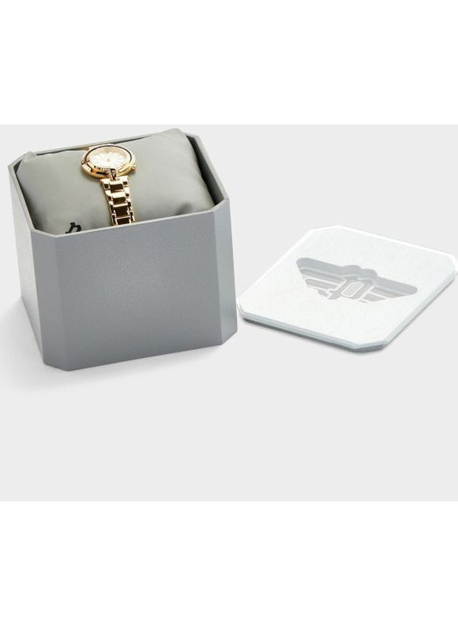 POLICE Women's Aranui Round Shape Stainless Steel Analog Wrist Watch 30 mm - Gold - P 15697LSG-D28M - Image 5