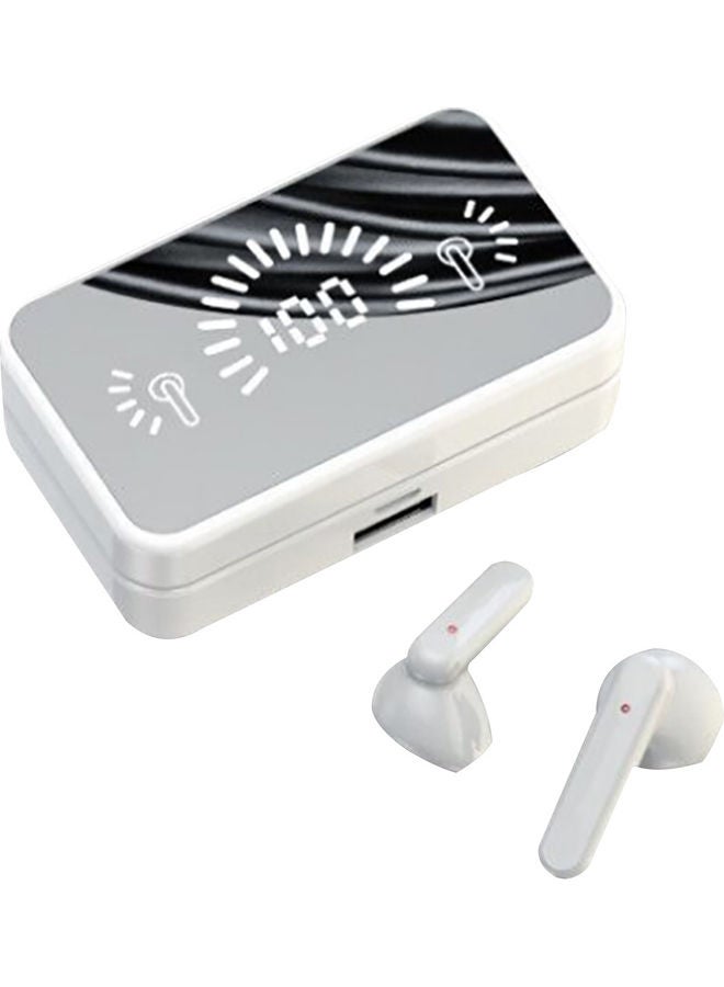 سماعة أذن داخلية بلوتوث S20 مع علبة شحن أبيض/ أسود - Image 1